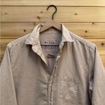 Frank & Eileen Size Large Mary Sand Button Front Collared Shirt Mini Dress Tan Photo 2