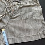Level 99 Anthropologie Shorts Gray Linen Button Front Pockets Women's Size 26 Photo 9