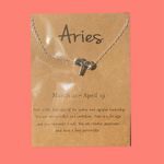 aries zodiac sign necklace Silver Photo 0