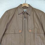 Schott Sportswear Genuine Leather Bomber Jacket Womens Size 40 Brown Photo 2