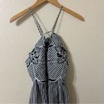 Anthropologie Celandine Hibiscus Cutwork Cotton Midi Dress Blue & White Size XS Photo 3