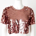 A New Day Pink Sequin Crop Top – Party Statement Piece by  Photo 0