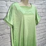 Vanity Fair Vintage  Kaftan Nylon Size S Mint Green Short Sleeve House Dress 60s Photo 2