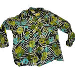 Anne Carson  100% Silk Blouse 1X Retro Vintage Photo 0