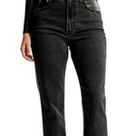 Abercrombie & Fitch The 90’s Straight Ultra High Rise Size 16 Black Faux Leather Photo 0