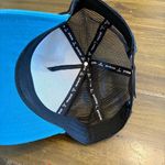 prAna  Color Block Trucker Hat Mesh Logo Active Outdoor Teal Blue White Photo 2