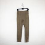 Spanx Faux Suede Leggings Size Small Tan High Rise Stretch Neutral Quiet Luxury Photo 3