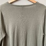 Chico's Womens Size 1 V-Neck Long Sleeve Silk Knit Pullover Casual Sweater Green Photo 12