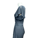 Rickie Freeman‎ Teri Jon Black Flutter Sleeve Ruffle Long Gown Size 8 Photo 4