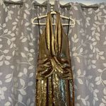Nadine Merabi Tianna Gold Jumpsuit Size 8 Photo 8