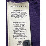 Burberry  Brit Short Sleeve Women Polo Shirt Logo Classic Preppy Purple Size L Photo 8