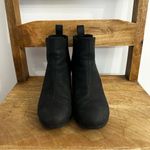 Toms Suede Kelsey Wedge Ankle Boots Women’s size 8 Black heels booties fall Photo 1