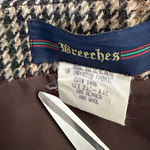 Vintage Classic Houndstooth Alpaca Wool Skirt Size 12 Black Photo 3