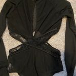 Black Cut Out Bodysuit Size M Photo 6