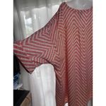 Catherines  5X 34/36W Top Short Sleeves Orange White Hi Low‎ Hem Photo 3