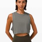 Lululemon NWT All Yours Crop Tank 10 Grey Sage Photo 0