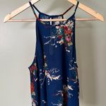 Blue Floral Blouse Size L Photo 0