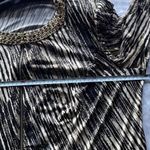 MSK Women’s Gold/Black Sparkle Neck Slinky Western Stretch Top Blouse Size 2XL Black Photo 4