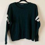 Brandy Melville  Varsity Sweater Green White  One Size OS Photo 0