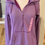 Tangerine Hoodie Pullover Deep Raspberry Zip Up Long Sleeve New Small Photo 2