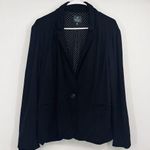 Adrianna Papell Black XL One Button Blazer Preppy Business Casual Photo 0
