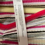 Free People  Striped Ribbed Off Shoulder Bodysuit Womens XS Sweetheart Neckline Photo 6