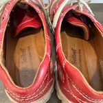 Casual Red Leather Women's Loafers sz 41 Photo 7
