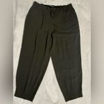 EXPRESS  Olive Green Drawstring Pull On Pants Large Photo 2