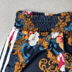 Adidas  Her Studio London Floral Shorts XS Blue Multi Striped Run Workout Train Photo 2