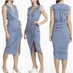 Veronica Beard  Teagan Striped Dress Blue Kelly Green size 4 Photo 2