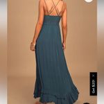 Free People  Adella Maxi Slip Turquoise Lace Dress Size XS Photo 1