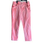 DG2 Diane Gilman Coral Tie Dye Jeans 10 Orange Photo 6