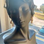 New! Simple Classic Style Solid Color Inlay Copper Rhinestones Gold Ear Studs Photo 4