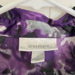 Dress Barn EUC  women’s purple gray‎ black layered knit collared dressy top large Photo 3