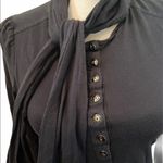 Marc by Marc Jacobs  Size XS Black Cotton Tie Neck Long Sleeve Top. Photo 1