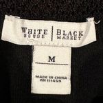 White House | Black Market WHBM Black Crochet/Fishnets Insert Tank Top Round Neckline Sz M Sleeveless Photo 7