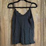 Avec Les Filles  Navy Blue Black Polka Dot Lace Camisole Top Medium Photo 1