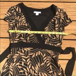 Dressbarn Empire Waist Dark Cottagecore Coquette Tie Faux Wrap Top Midi Dress 10 Black Photo 4