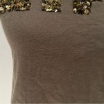 Carmen Marc Valvo Army Green Embellished Fitted Tee Photo 2