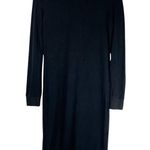 Ermanna Designer Knit Long Sleeve Dress Mother of Pearl Button Back Sz Small Black Photo 1