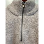 Altar'd State  Cream Sherpa Pullover Quarter Zip Mock Neck Sweater Medium Photo 1