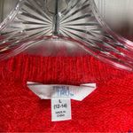 Time & Tru  Red Festive Fuzzy Knit Pullover Sweater L Photo 1