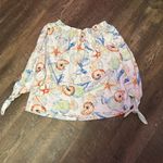 CHAPS  Denim Sea Shells &‎ Starfish 3/4 Sleeve Top Large Scrunch Neck Nautical Photo 5