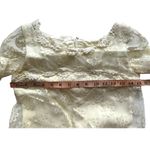 Vintage 70s Cream All Over Lace 3/4 Sleeve Wedding Dress Modest Floral Floral Photo 2