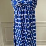 Robin Piccone Robin Piconne Blue White Ikat Halter Top Maxi Dress M Photo 5