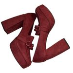 Open Edit  in Red Cranberry Slip on Platform Pump Shoes(Size 9.5M) Photo 1
