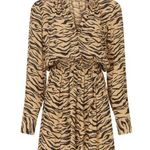 Zadig & Voltaire Rinka Tiger Print Long Sleeve Mini Dress, Size XS Photo 0