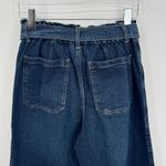Time and Tru jeans women's 8 paperbag wide leg crop belted blue dark wash NEW Photo 3