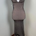 Ronny Kobo Black Quartz Lait Stretch Ribbed Knit Cut Photo 0