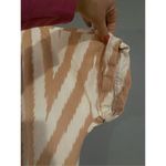 Lou & grey for Loft Brown Sugar Cream Ikat Self Tie Romper Womens Size XL Photo 5